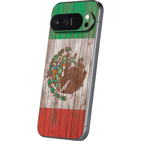 Mexican Flag Dark Wood Pixel 9 Pro XL Skin